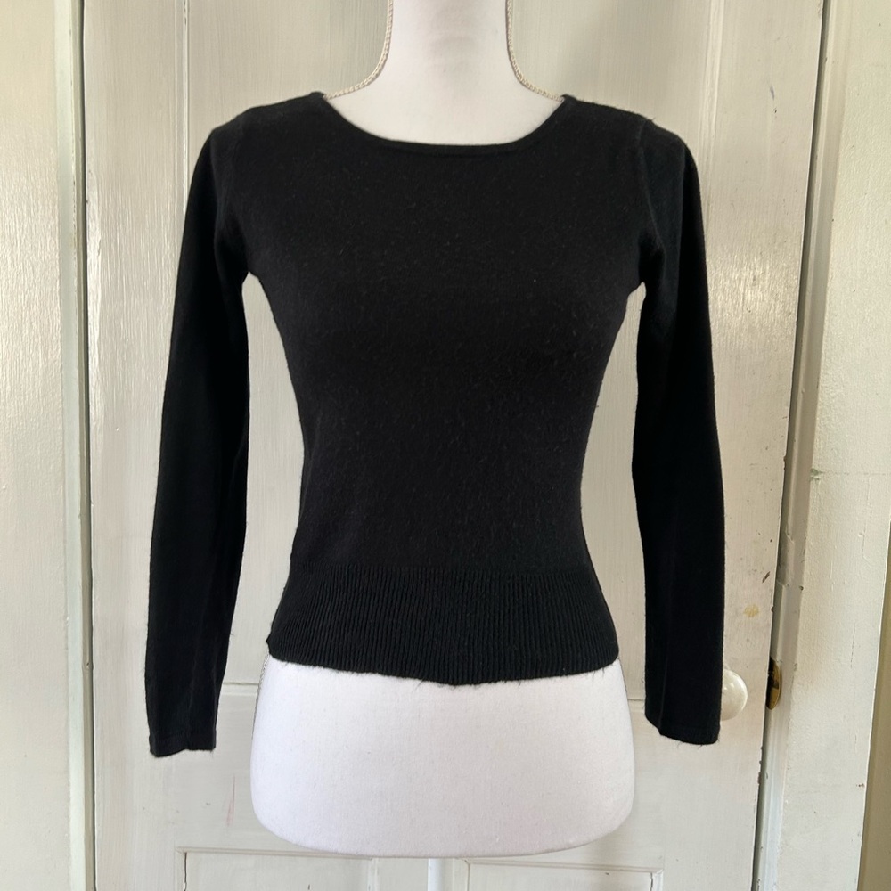 GAP Stretch Keyhole Back Ribbon Tie Sweater size XS